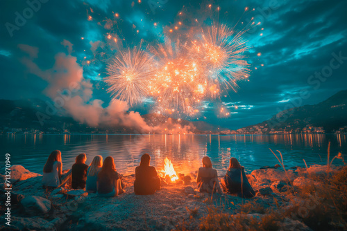 San Juan's Festive Fireworks Illuminating the Night Sky