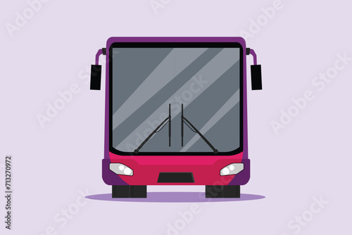 Modern Bus. Land transportation concept Colored flat vector illustration isolated.