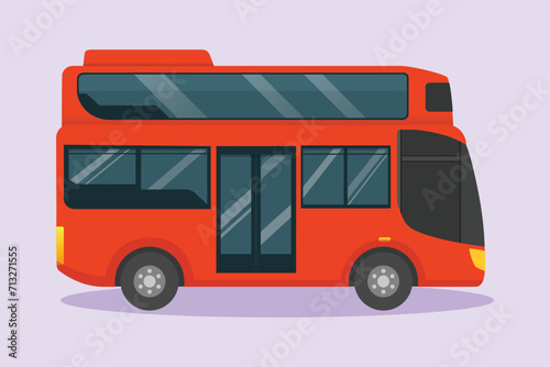Modern Bus. Land transportation concept Colored flat vector illustration isolated.