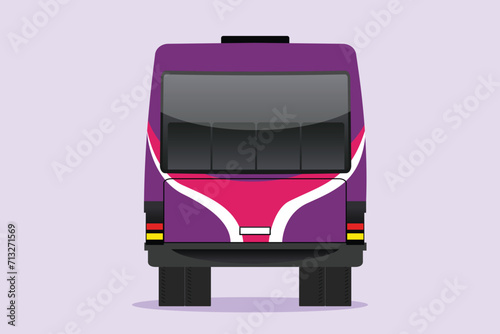Modern Bus. Land transportation concept Colored flat vector illustration isolated.