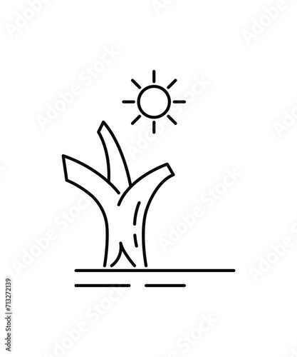 drought icon, vector best line icon.