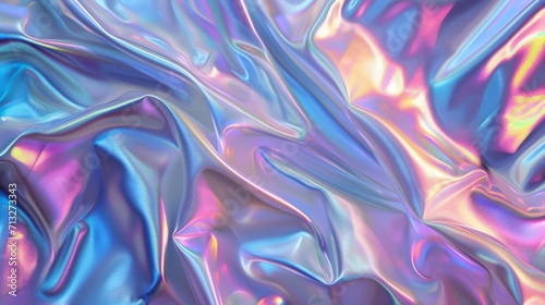 Holographic foil abstract with iridescent, shimmering textures background