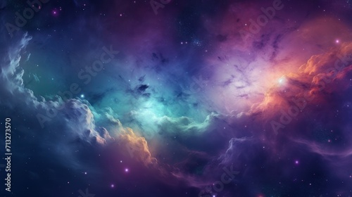 Colorful Nebula in Scifi Universe, Background, Wallpaper