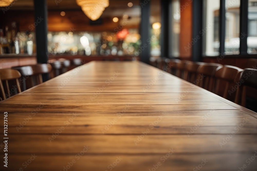 table and chairs in a restaurant