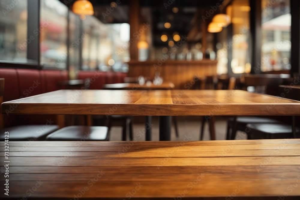 table and chairs in a restaurant