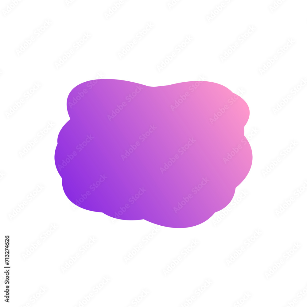 A simple cut out transparent cloud shape design element.