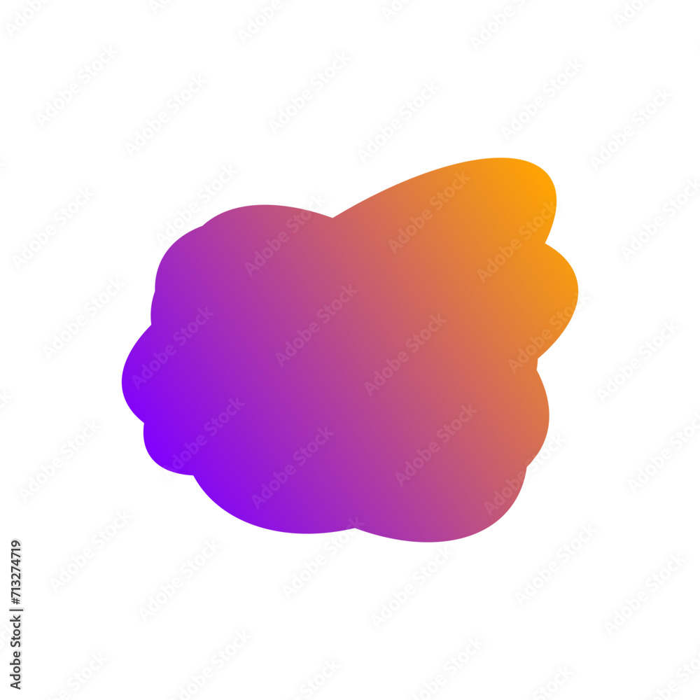 A simple cut out transparent cloud shape design element.