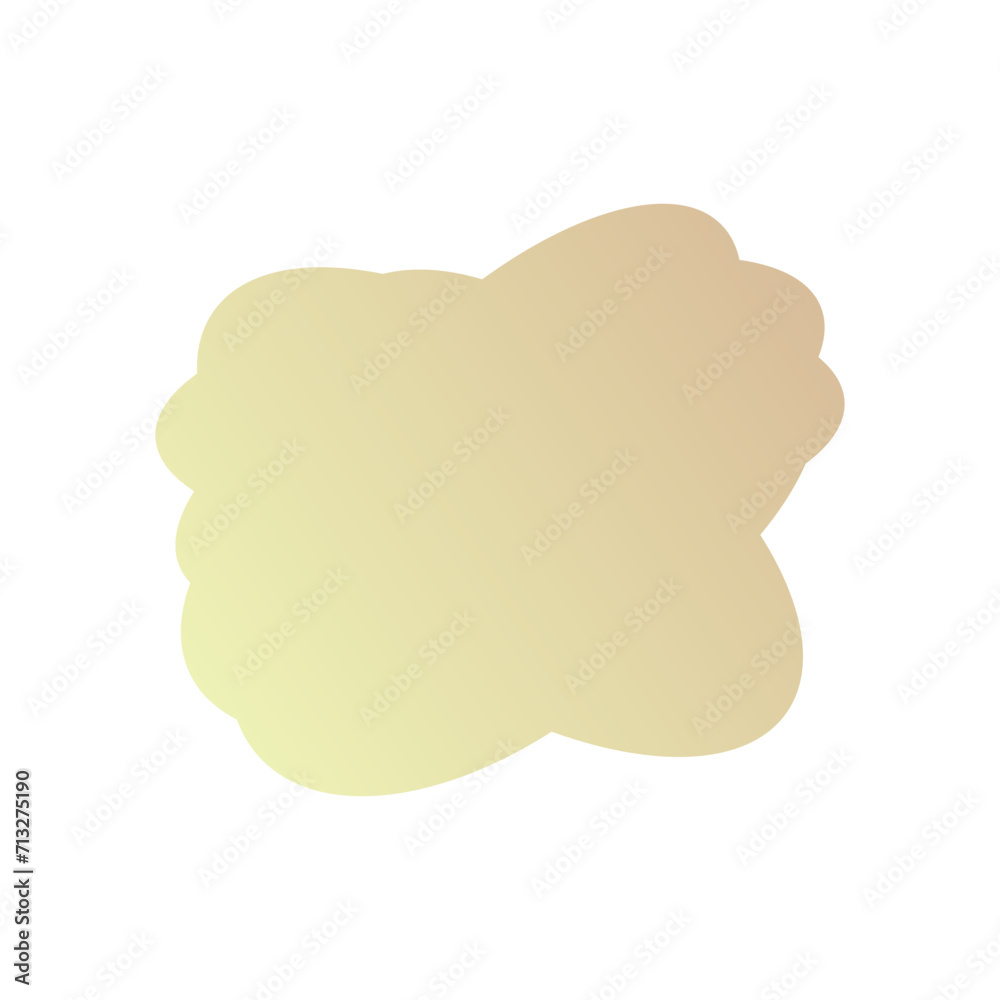 A simple cut out transparent cloud shape design element.