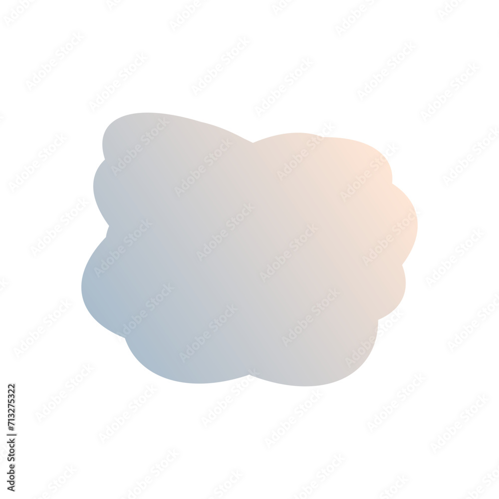 A simple cut out transparent cloud shape design element. A simple cut out transparent cloud shape design element.