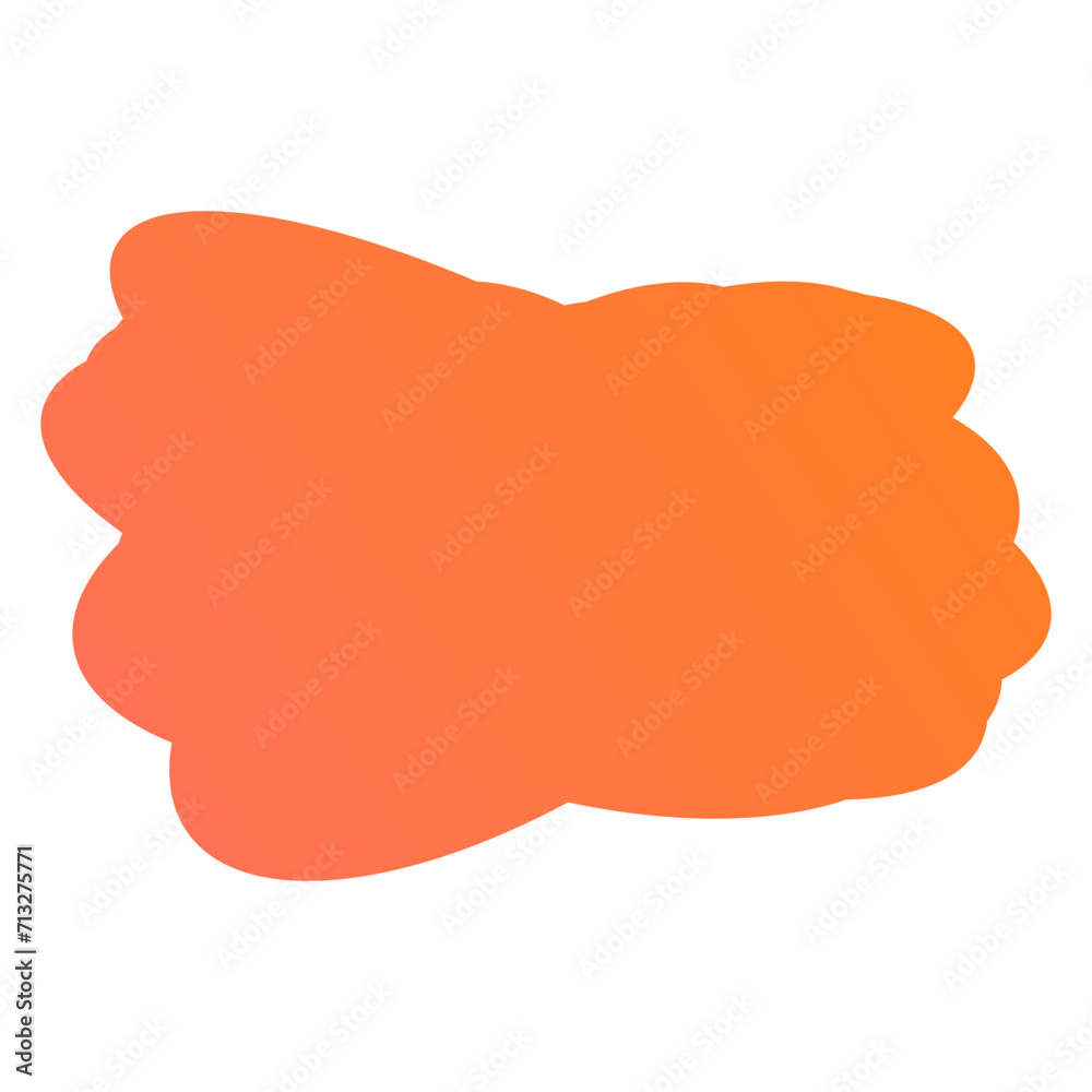 A simple cut out transparent cloud shape design element.