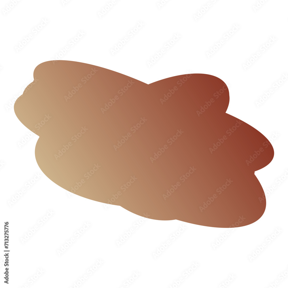 A simple cut out transparent cloud shape design element.