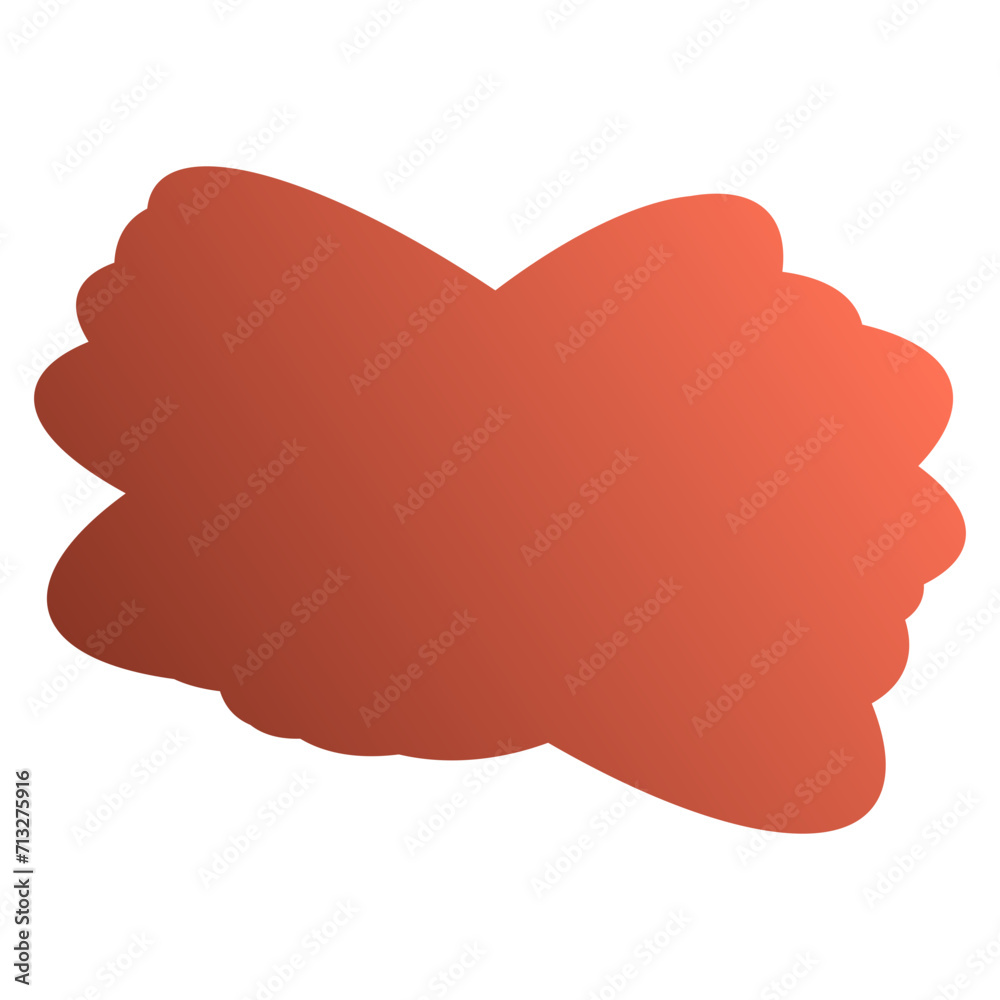 A simple cut out transparent cloud shape design element.