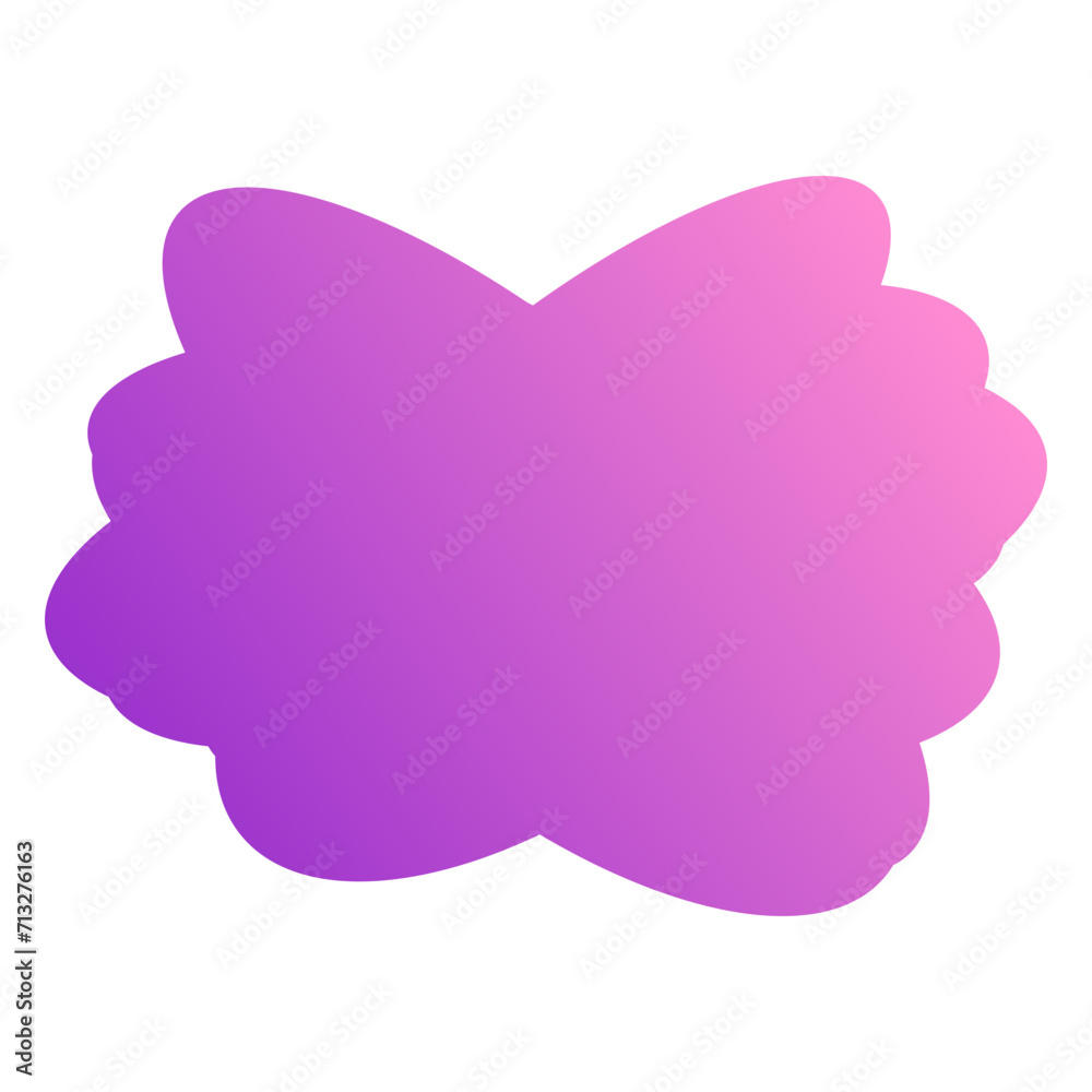 A simple cut out transparent cloud shape design element.