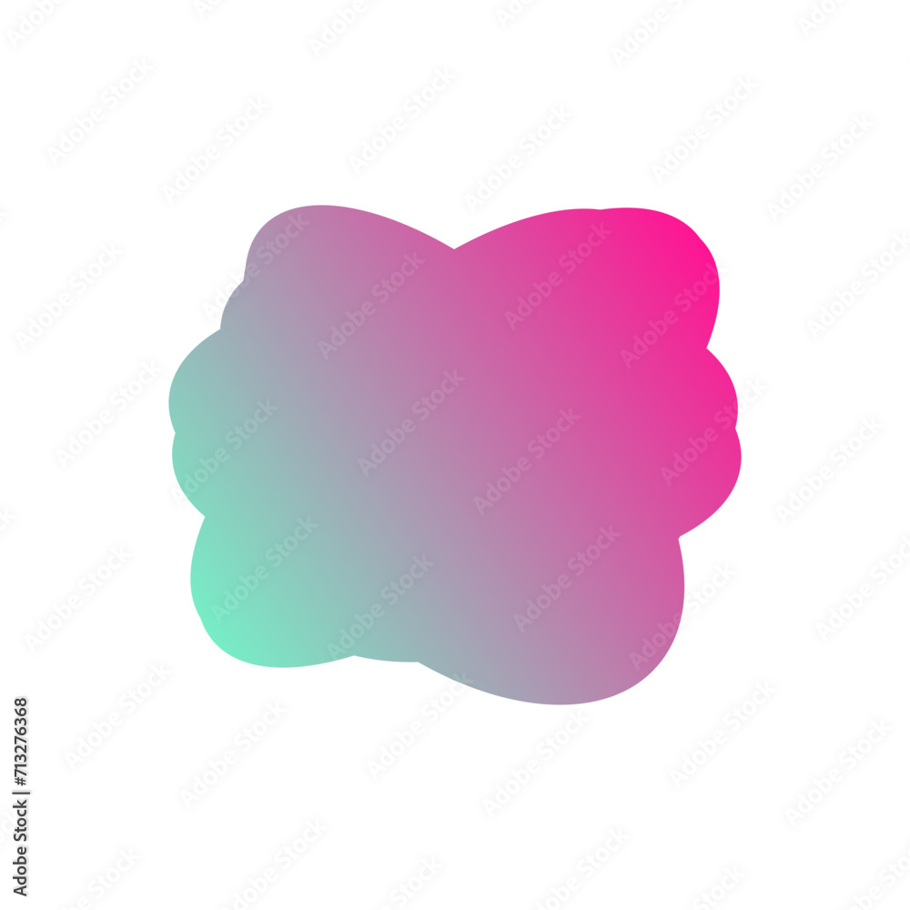 A simple cut out transparent cloud shape design element.