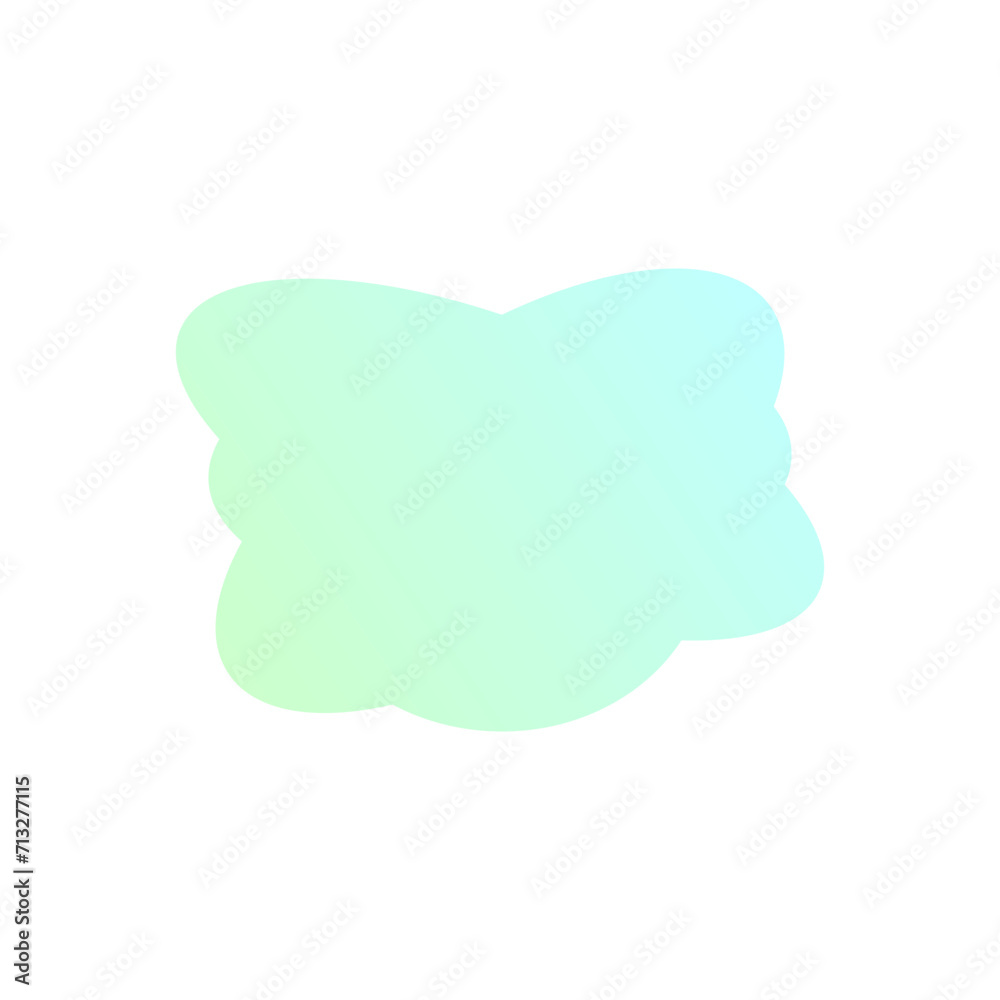 A simple cut out transparent cloud shape design element.