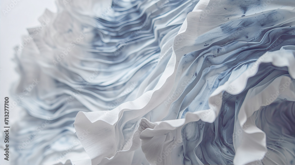 custom made wallpaper toronto digitalabstract background with folds of blue and white fabric
