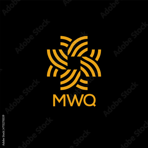 MWQ logo design template vector. MWQ Business abstract connection vector logo. MWQ icon circle logotype. 