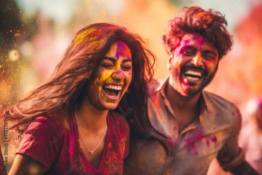 Naklejka premium holi festival. 