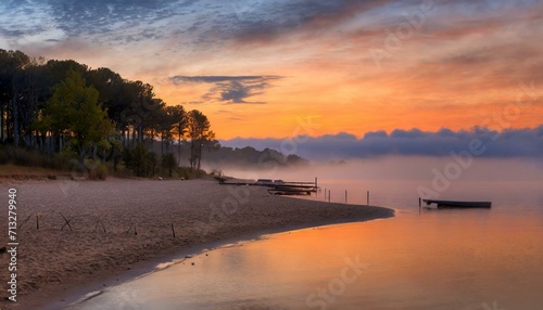 sunrise over the river