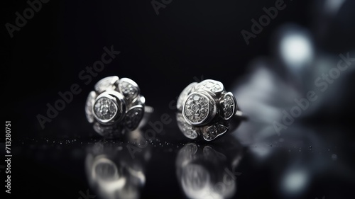 luxurious silver earring jewelry photography a bridal gift