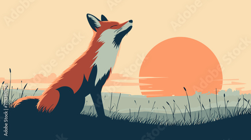 silhouette of a fox