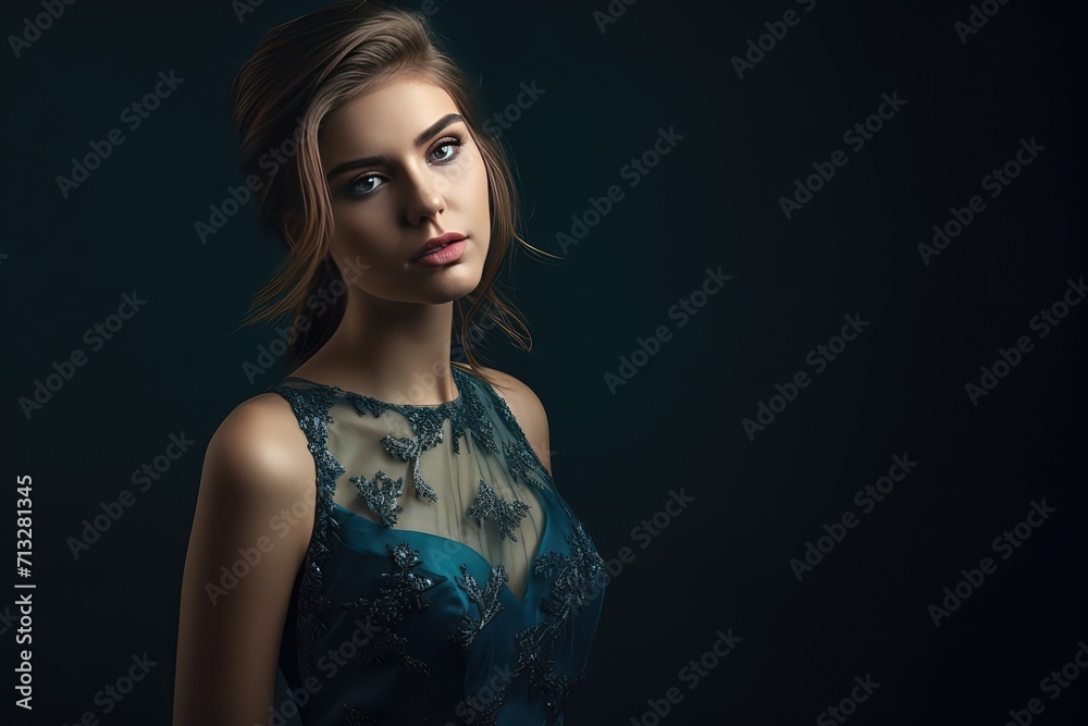 beautiful and relaxed woman model photoshoot on dark background beautiful and relaxed woman model photoshoot on dark background