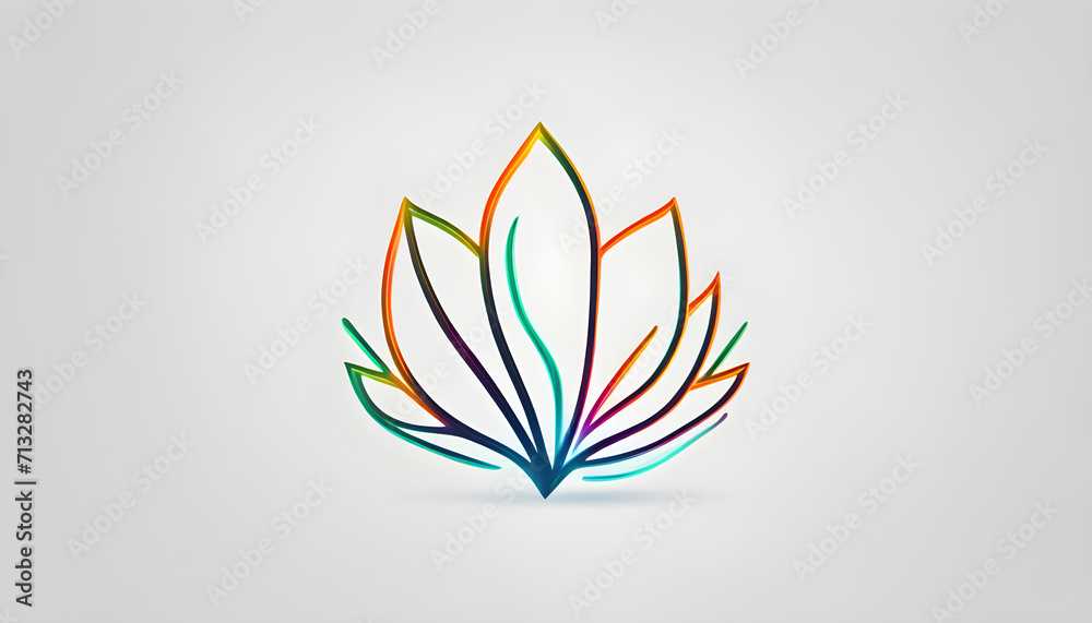 abstract colorful leaf logo background