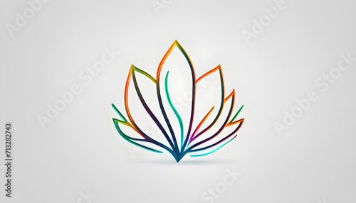 Obraz na płótnie abstract colorful leaf logo background w salonie