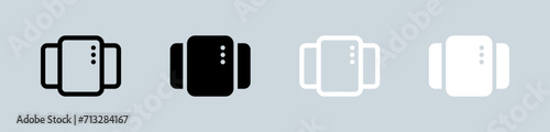 Multitasking icon set in black and white. Task process signs vector illustration.