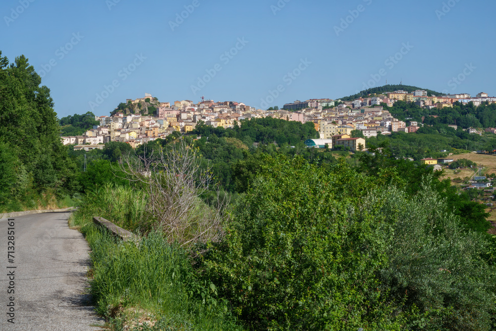 View of Stigliano, historic town in Basilicata, Italy