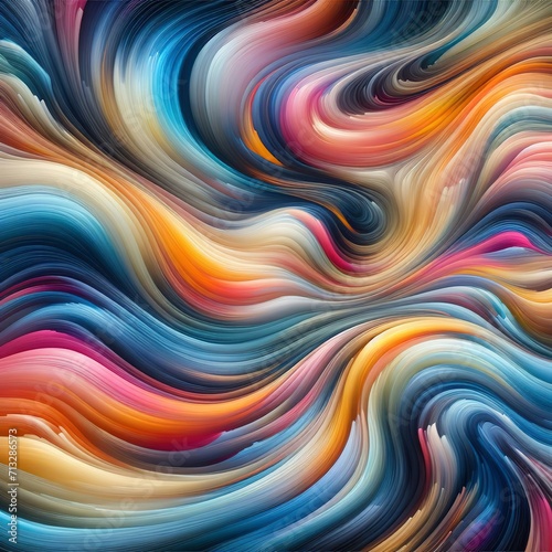 Smooth wave pattern in vibrant multi colors flowing
