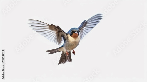 Serenity in Flight Bank Swallow Isolated on transparent Ai Generative