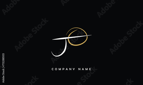 JO, OJ, J, O Abstract Letters Logo Monogram