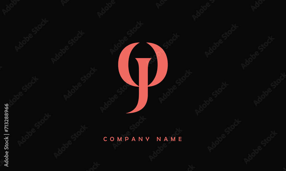 Fototapeta premium JO, OJ, J, O Abstract Letters Logo Monogram