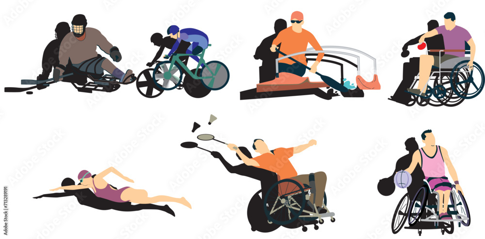 Obraz premium Paralympic different sports
