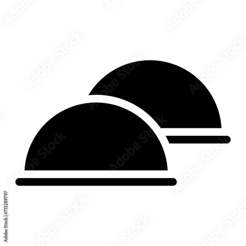 diaphragm glyph icon