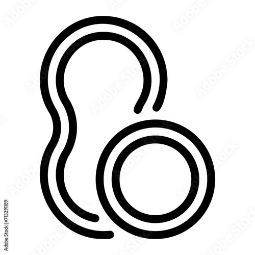 hormonal ring line icon