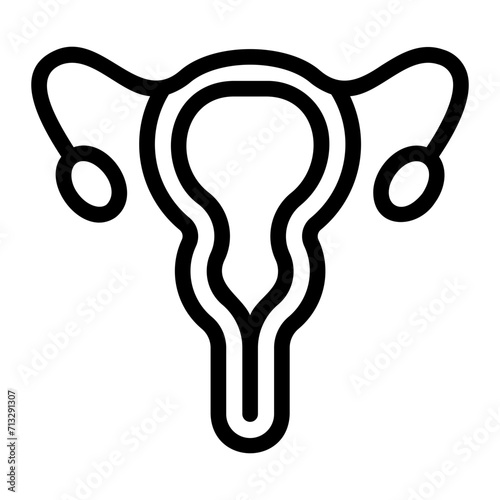 uterus line icon