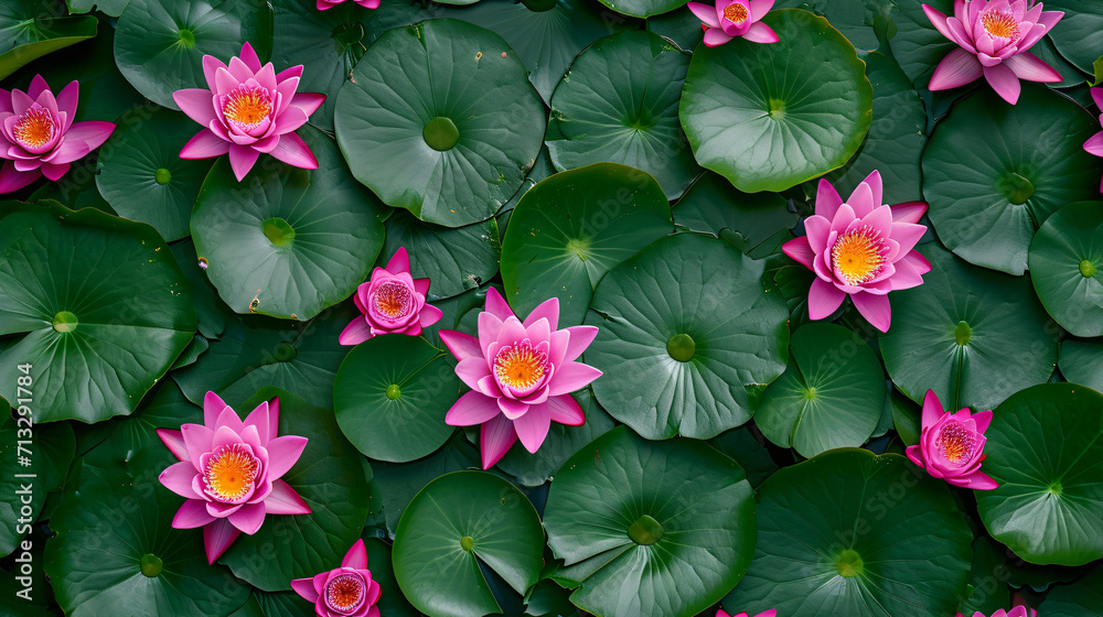 Generated AI. A top view photography of Lotus flower. Generated AI. A top view photography of Lotus flower.