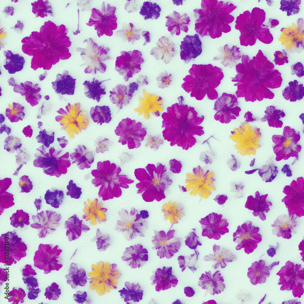 flowers. Abstract seamless pattern. AI generated. flowers. Abstract seamless pattern. AI generated.