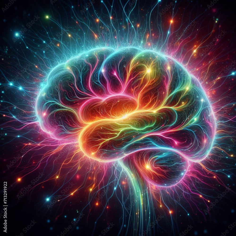 Glowing electric scheme in brain
Glowing electric scheme in brain