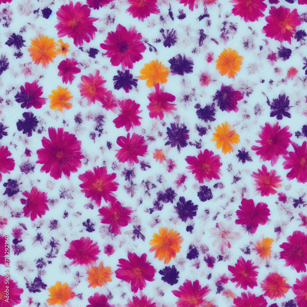 flowers. Abstract seamless pattern. AI generated. flowers. Abstract seamless pattern. AI generated.