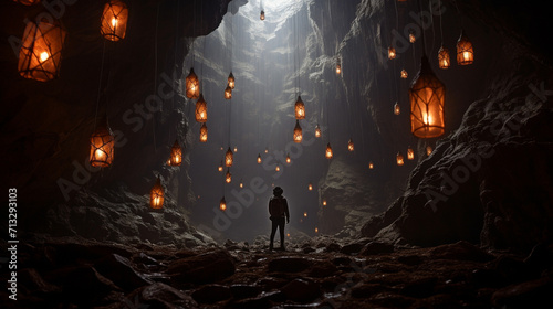 cave theme design illustration