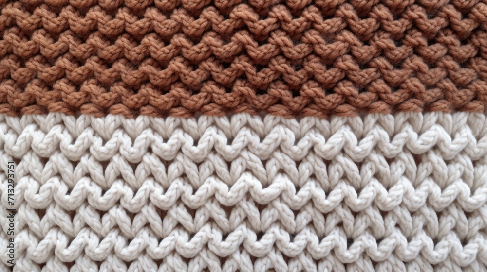 Two-Tone Knitted Woolen Texture Close-up Two-Tone Knitted Woolen Texture Close-up