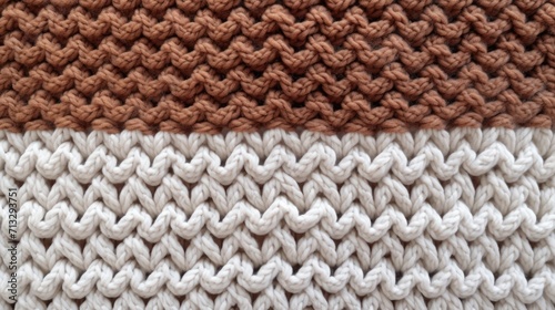 Two-Tone Knitted Woolen Texture Close-up