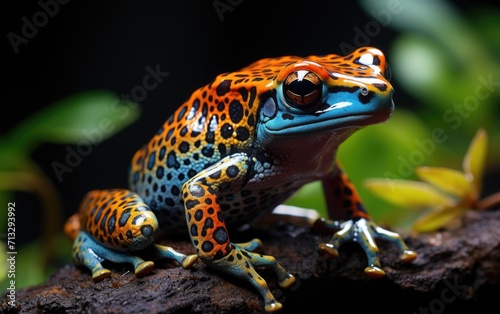 Vibrant Poison Dart Frog on Forest Floor © Julia Jones
