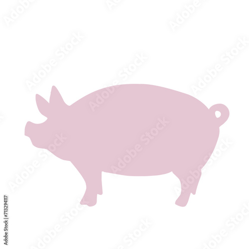 cute pig in different 