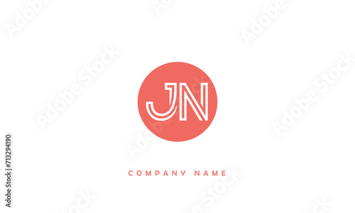 JN, NJ, J, N Abstract Letters Logo Monogram