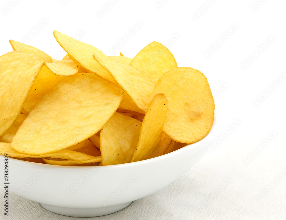 potato chips isolated on white potato chips isolated on white