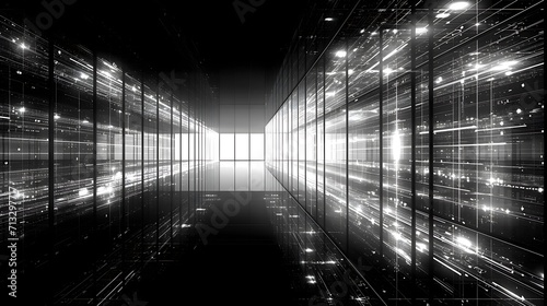 Dynamic 3D Abstraction: A Futuristic Business Background